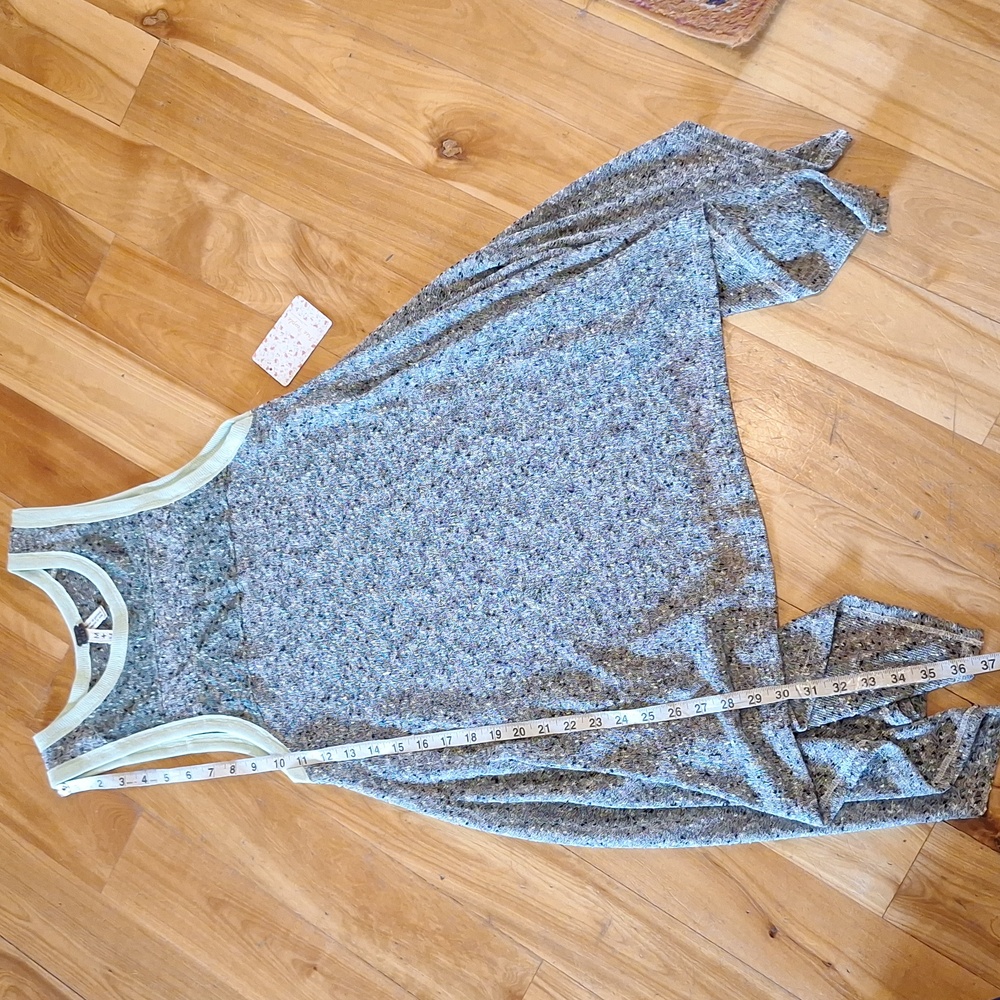 NWT Free People Bumble Bees Knees Semi Sheer Asymmetrical Tank Top Tunic Size M - Picture 9 of 9